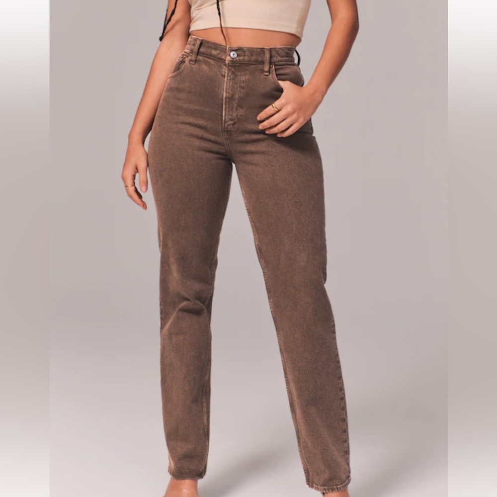 Abercrombie Curve Love High Rise Straight 90s Jeans